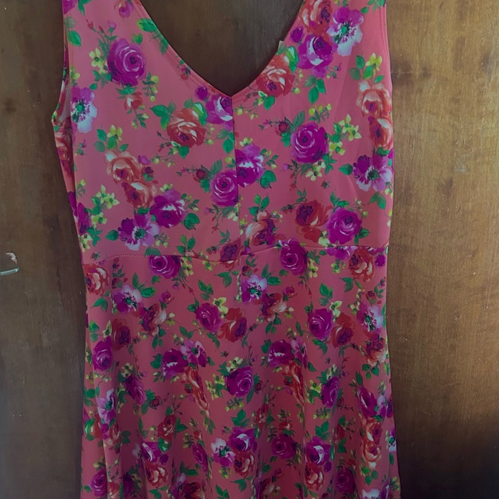 Pink floral dress